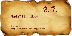Nyúli Tibor névjegykártya