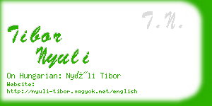 tibor nyuli business card